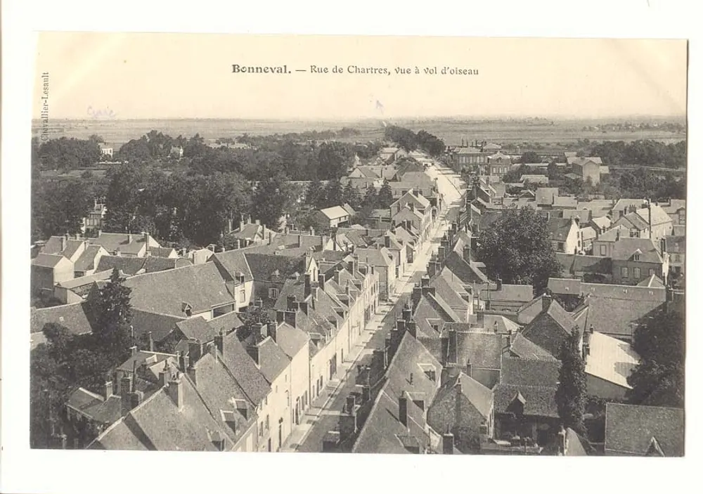 Bonneval — Rue de Chartres, Vogelperspektive - Vorderseite