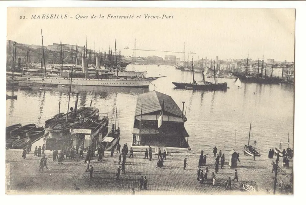 Marseille - Quai de la Fraternité und Vieux-Port — unbekannter Verleger, Seriennummer 22 - Vorderseite
