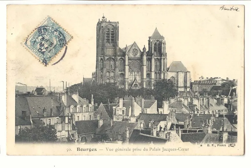 Bourges — Allgemeine Ansicht vom Palast Jacques-Cœur — B. F., Paris - Vorderseite