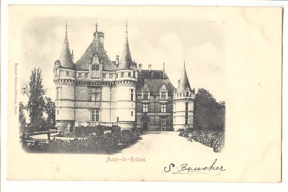 Azay-le-Rideau — Castelo — S. Boucher, Paris - Frente