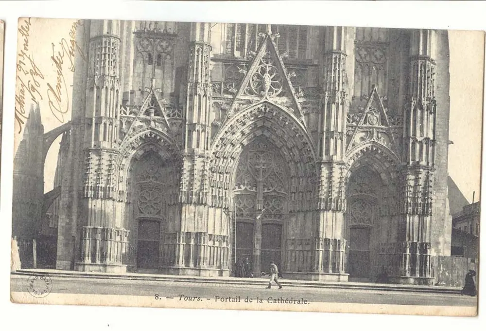 Tours — Portal da Catedral — Editor: M. G. P. (n° 8) - Frente