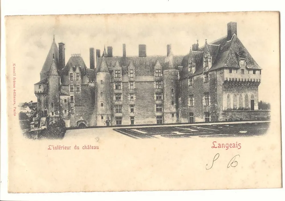 O interior do castelo — Langeais — Kunzli Frères s.a.l. Paris - Frente