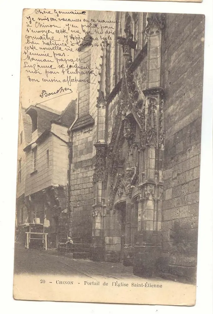 Chinon — Portal der Kirche Saint Étienne — Unbekannter Verleger, Nr. 20 - Vorderseite