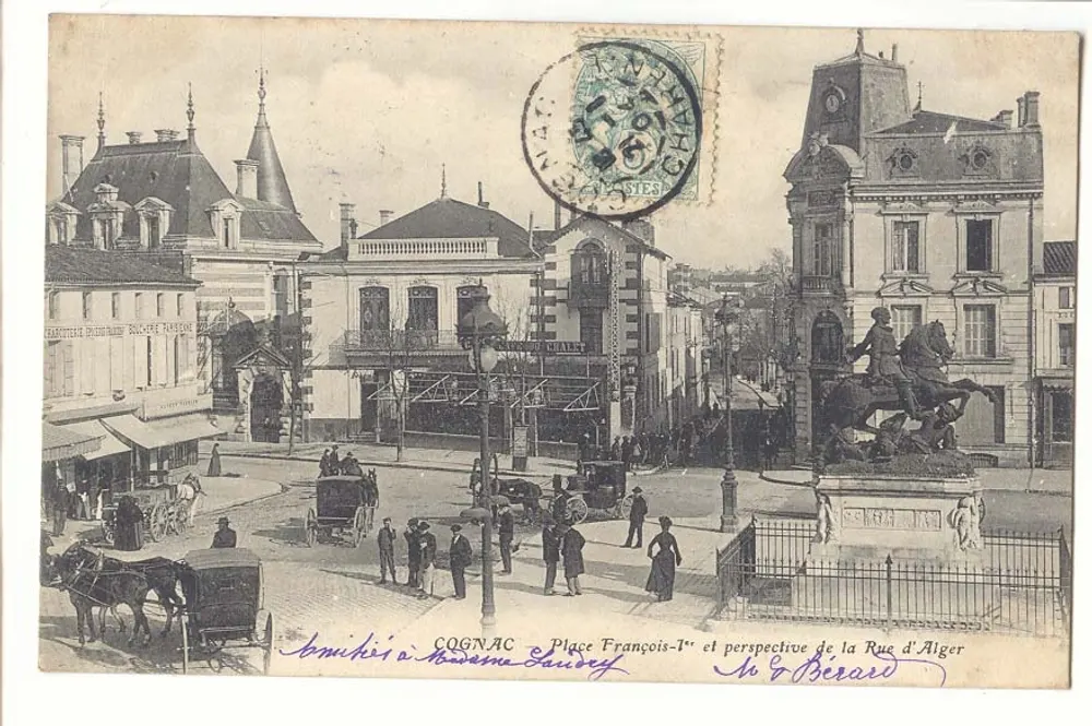 Cognac — Place François-Ier und Blick auf die Rue d'Alger — Verlag Cognac - Vorderseite