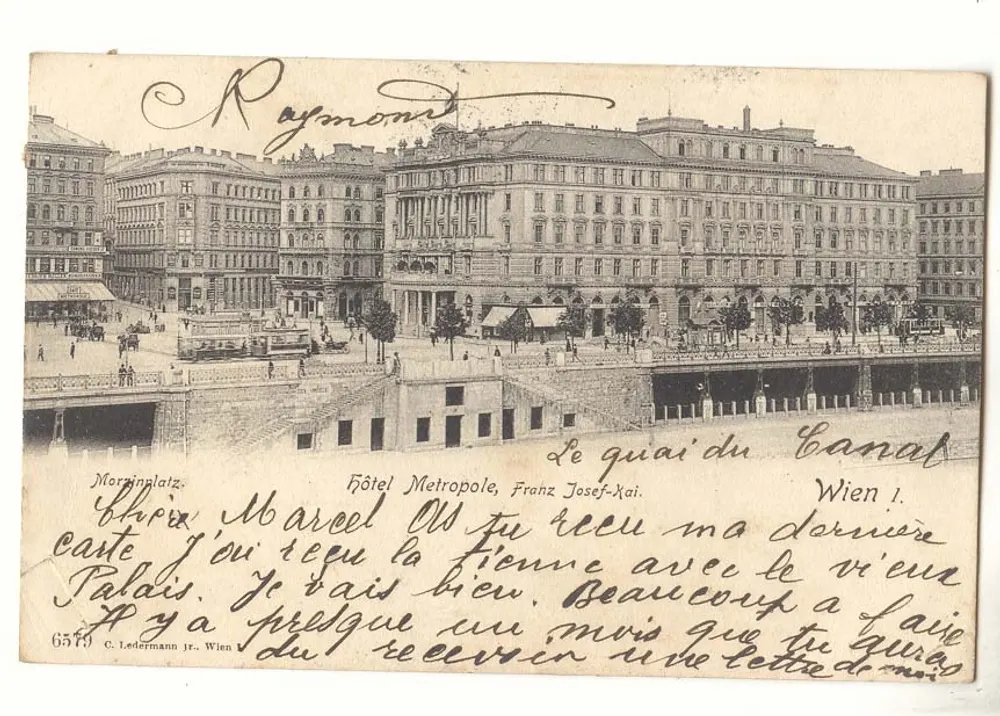 Morgingplatz — Hotel Metropole, Franz-Josef-Kai — C. Ledermann jr. Wien, n° 6579 - Vorderseite