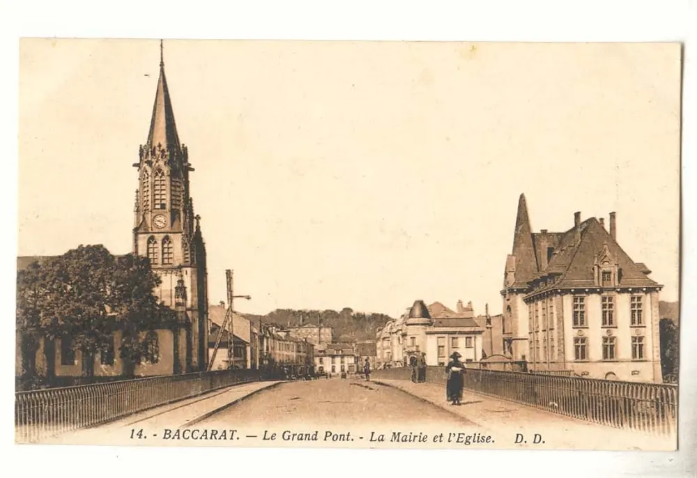Baccarat — Der Große Brücke — Das Rathaus und die Kirche — D.D. — n°14 - Vorderseite