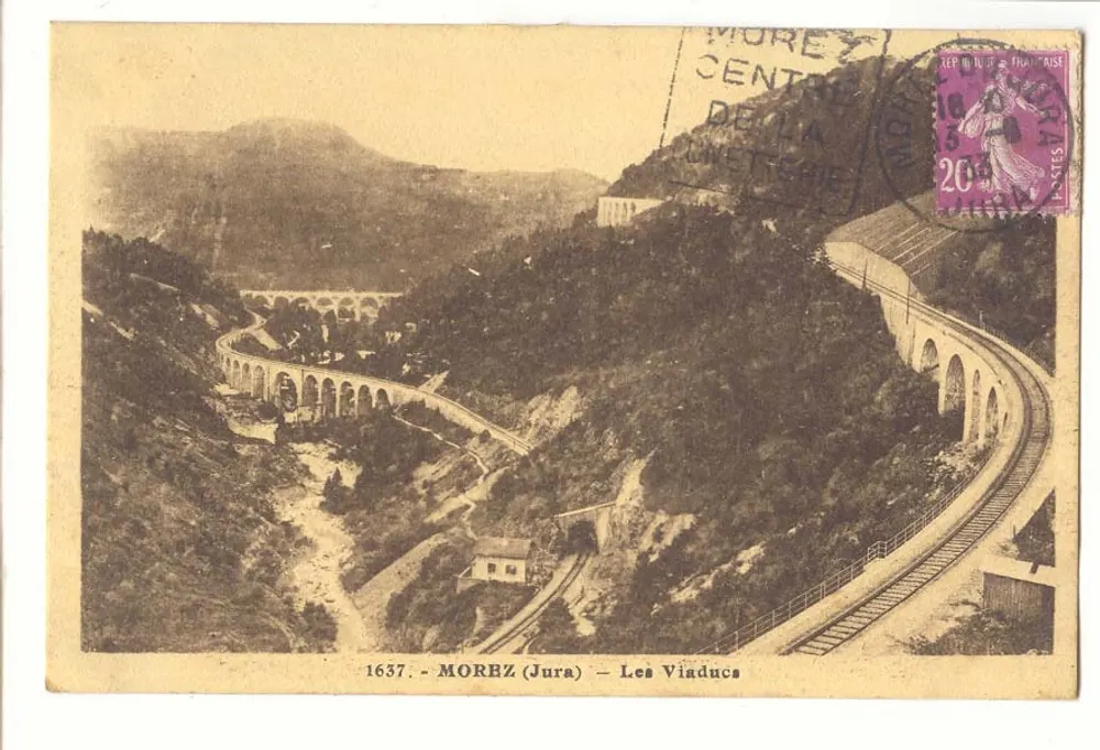 MOREZ (Jura) — Os Viadutos — Editor: Moret Centre de la LNetterie, n° 1637 - Frente
