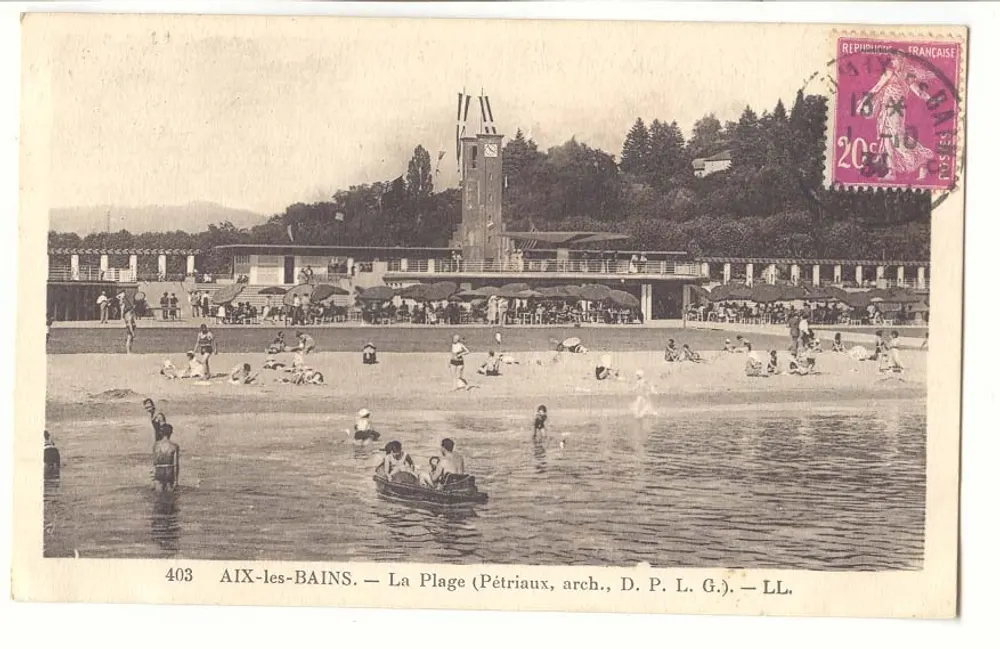 AIX-les-BAINS — A Praia (Pétriaux, arq., D. P. L. G.) — LL. - Frente