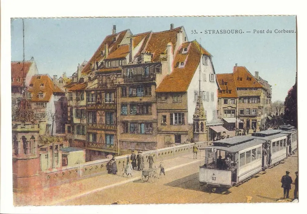 Strasbourg — Pont du Corbeau — trem n° 37 - Frente