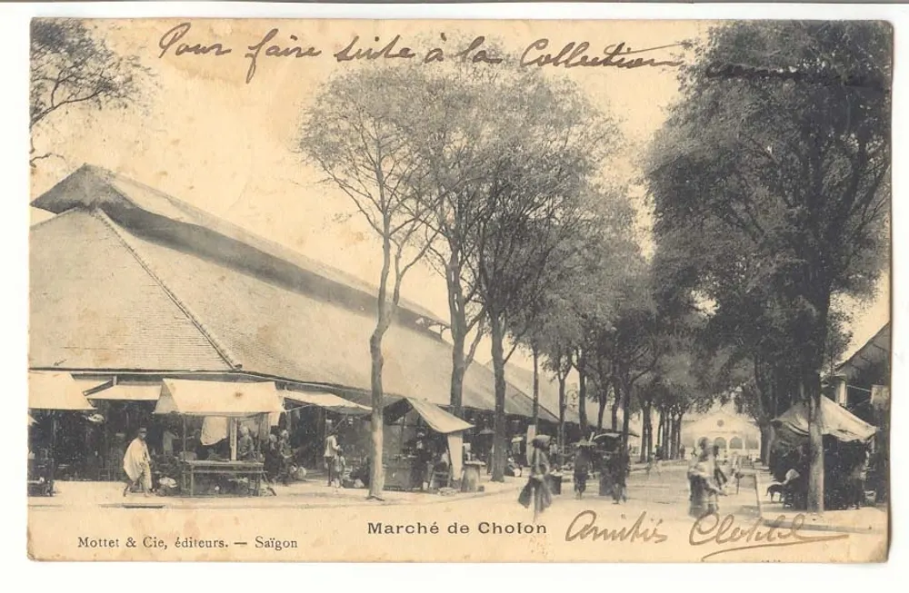Mercado de Cholon — Ambitie Clontil — Mottet & Cie, editores — Saïgon - Frente