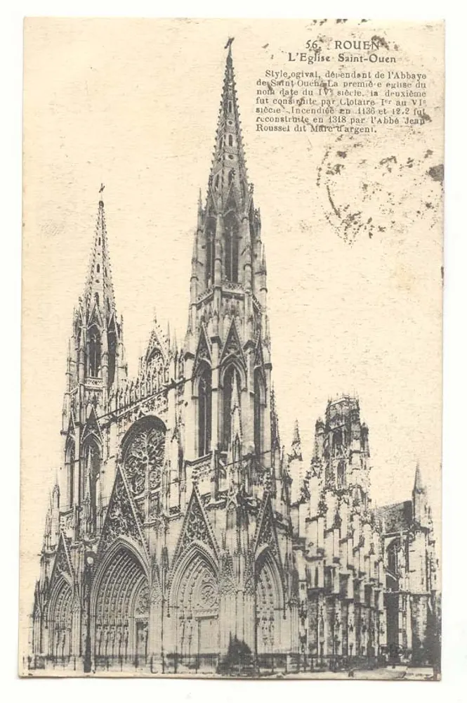 Rouen — A Igreja de São Ouen — Estilo gótico, dependente da abadia de São Ouen - Frente