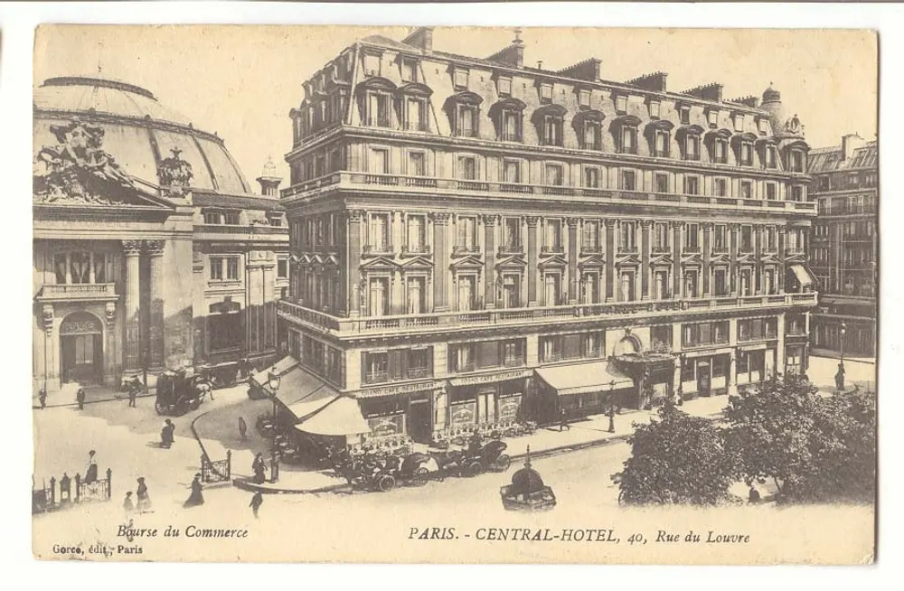 Bourse du Commerce — Central-Hôtel, 40 Rue du Louvre — Gorce, édit. Paris - Vorderseite