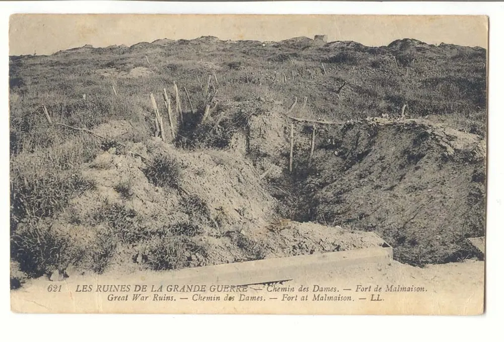 Ruinen des Großen Krieges — Chemin des Dames — Fort de Malmaison — LL. - Vorderseite