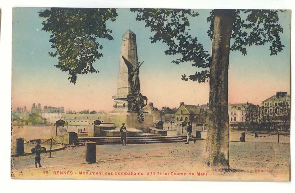 Rennes - Denkmal der Kämpfer 1870-71 am Champ de Mars — Edition G. Guérin, Rennes - Vorderseite