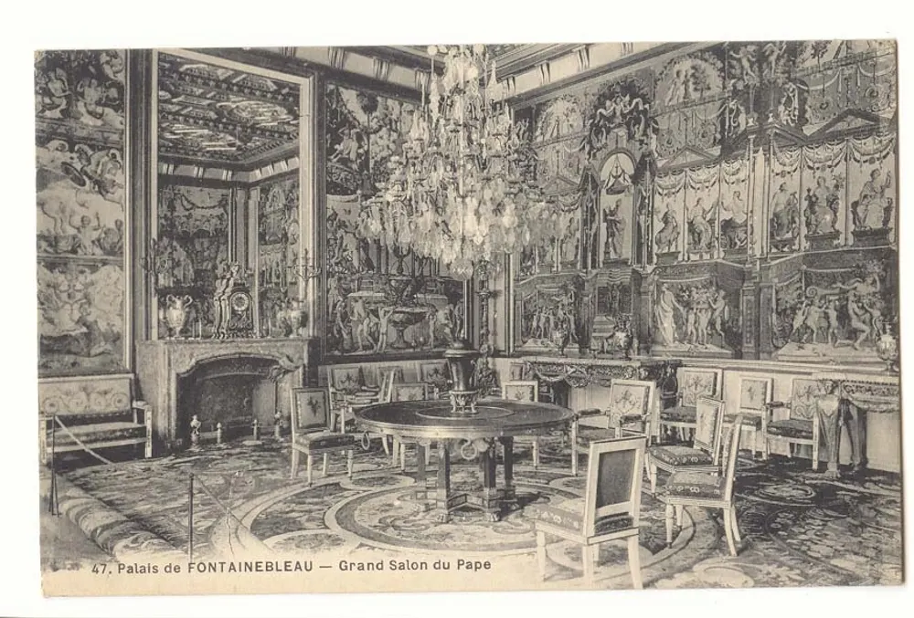 Schloss FONTAINEBLEAU — Großer Saal des Papstes — Verleger: Nr. 47 - Vorderseite
