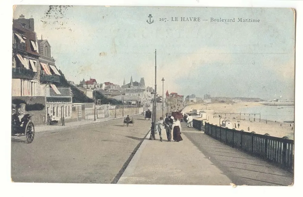 Le Havre — Boulevard Maritime — Editor anônimo, n° de série 107 - Frente