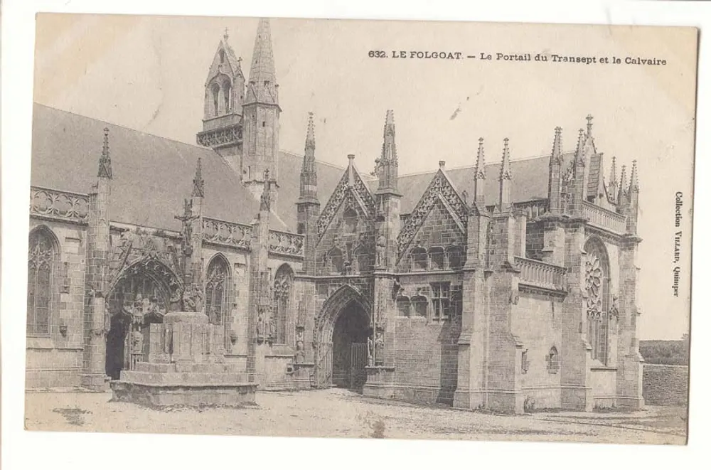 Le Folgoat — Le Portail du Transept et le Calvaire — Collection Villarán Quimper - Recto