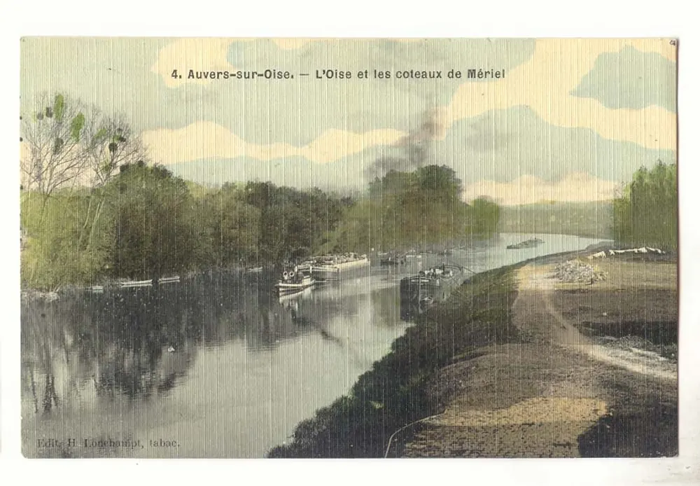 Auvers-sur-Oise — L'Oise et les coteaux de Mériel — Edit. H. Lodehamp, tabac. - Vorderseite