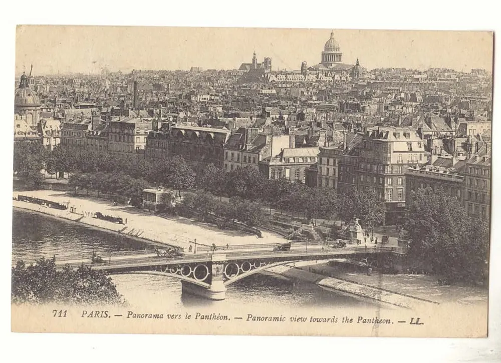 Paris — Panorama em direção ao Panteão — LL, n° 711 - Frente