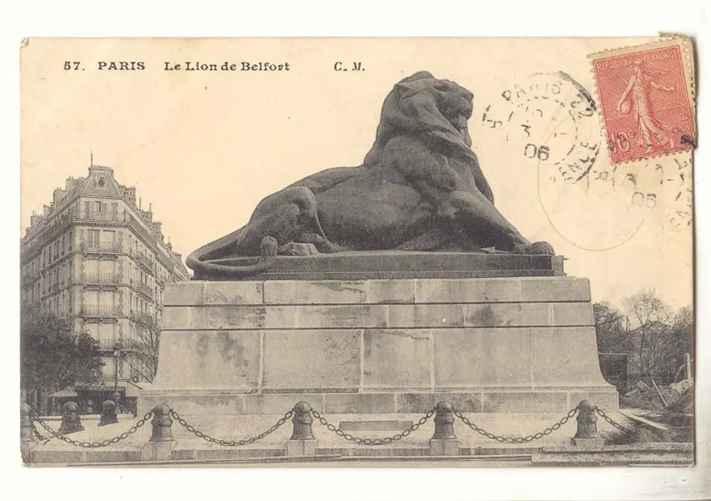 Paris — O Leão de Belfort — C.M. n°57 - Frente