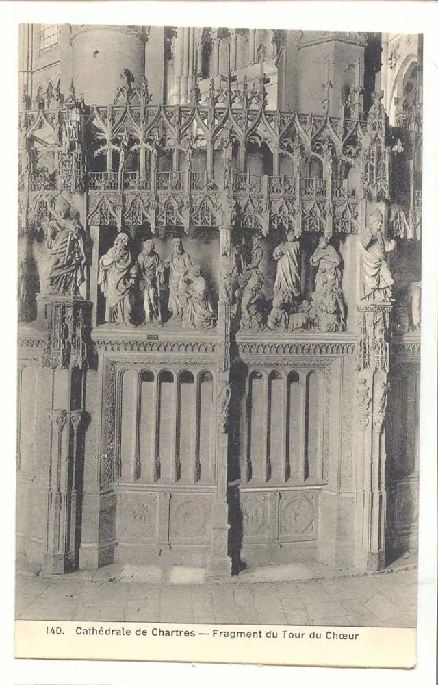 Kathedrale von Chartres — Fragment des Chorwegs — Verlag: Nr. 140 - Vorderseite