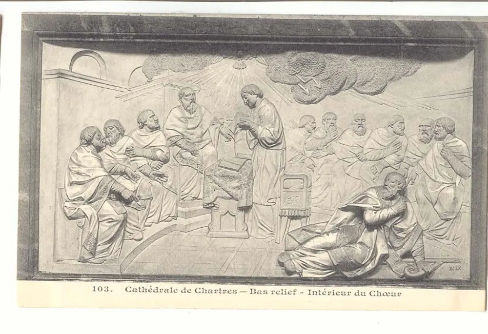 Catedral de Chartres — Bas-relief — Interior do Coro - Frente