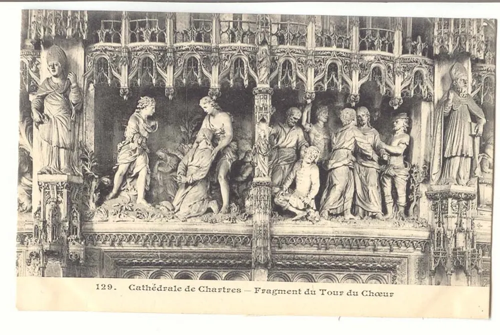 Chartreser Kathedrale — Fragment des Chorums — n° 129 - Vorderseite