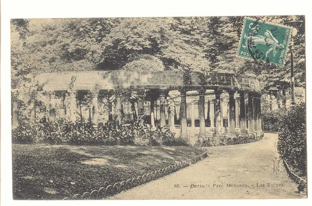 Paris - Parc Monceau - As Ruínas — editor anônimo, n° 86 - Frente