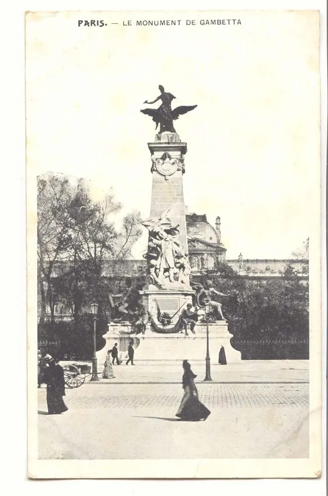 Paris — O Monumento de Gambetta — Editor: A. Lévy, n° 123 - Frente