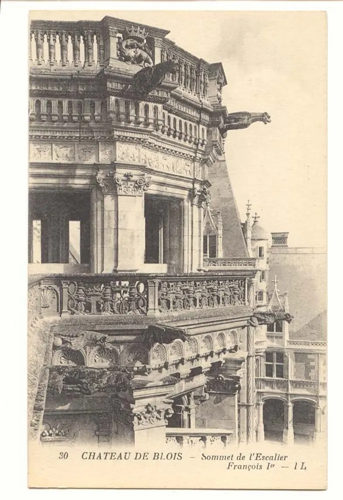 Schloss Blois — Gipfel der Treppe — François Ier — 1 L - Vorderseite