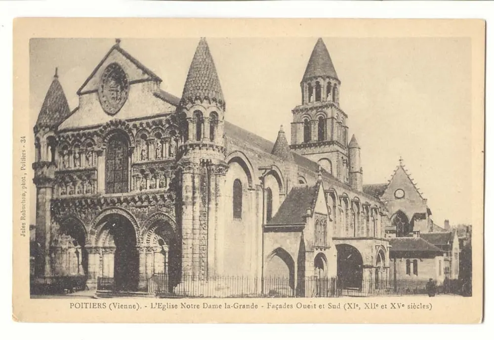 Poitiers (Vienne) - Die Kirche Notre-Dame-la-Grande - West- und Südfassaden (11. bis 12. und 15. Jahrhundert) - Vorderseite