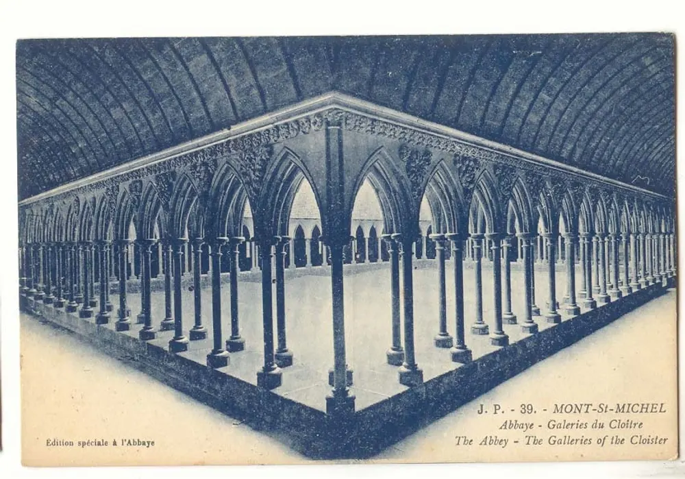 Mont-Saint-Michel — Galerias do Claustro — J.P. - 39 - Edição especial na Abadia - Frente