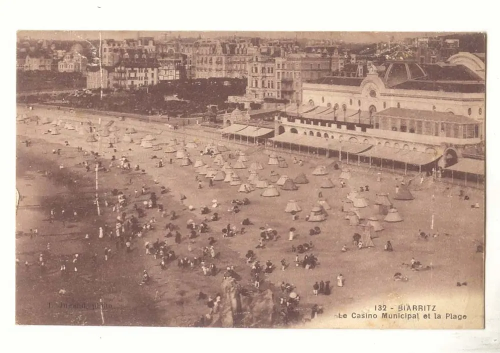 Biarritz - Das Municipale Casino und die Strände — L. Fréand, n°132 - Vorderseite