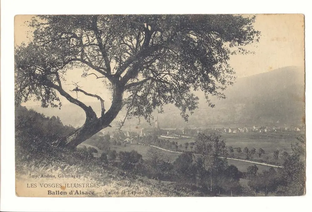 Balão da Alsácia — Vale de Lepuix-Cy — Les Vosges Illustrées, Imp. Andrés, Giromagny - Frente