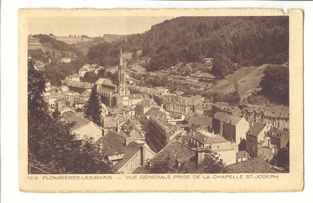 Plombières-les-Bains — Allgemeiner Blick von der Kapelle Saint-Joseph — Verleger-Nr. 1515 - Vorderseite