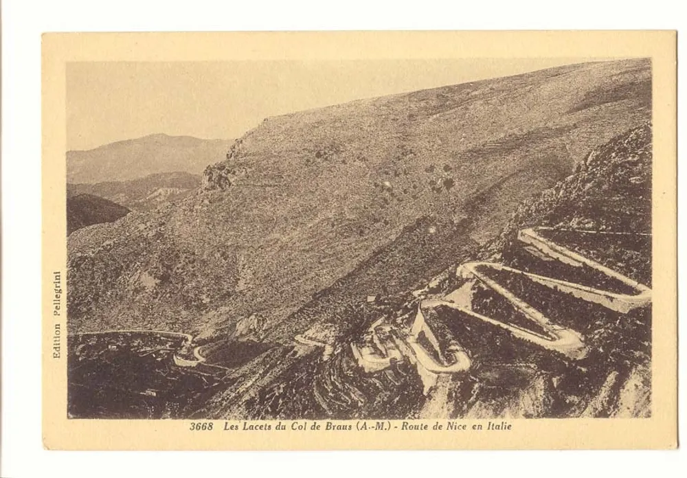 Die Schleifen des Col de Braus (A.-M.) — Route von Nice nach Italien — Edition Pellegrini, n° 3668 - Vorderseite