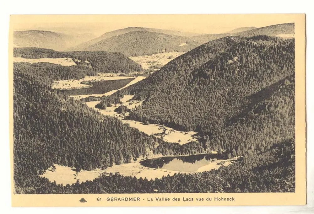 Gérardmer - Blick auf das Tal der Seen vom Hohneck — unbekannter Verlag, Seriennummer 61 - Vorderseite