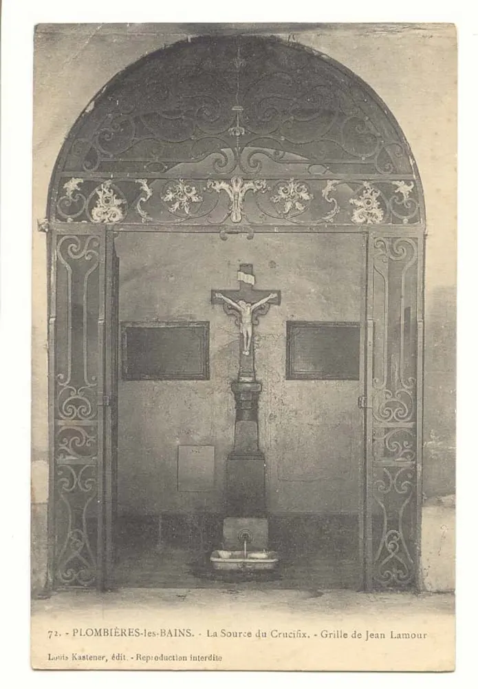 Plombières-les-Bains — Quelle des Kreuzes — Gitter von Jean Lamour - Vorderseite