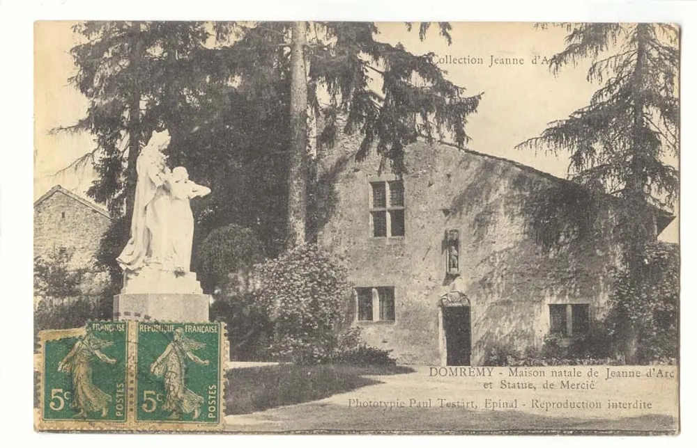 Domrémy - Geburtsort von Jeanne d'Arc — Phototypie Paul Testart, Epinal - Vorderseite