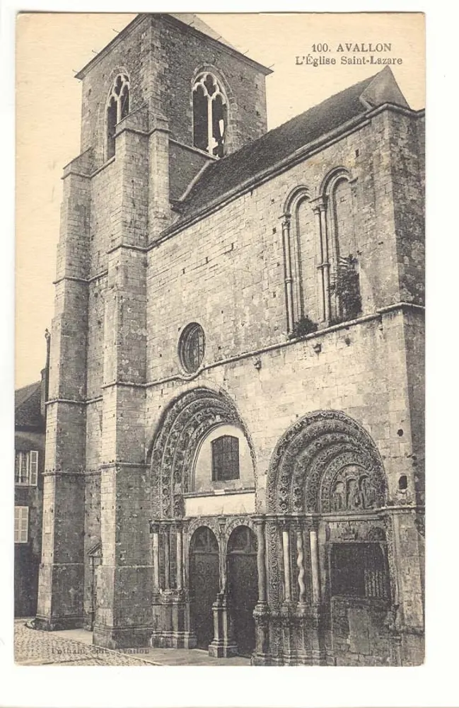 Avallon — A Igreja de São Lazaro — Editor L'Éditeur de l'Église d'Avallon, n° 100 - Frente