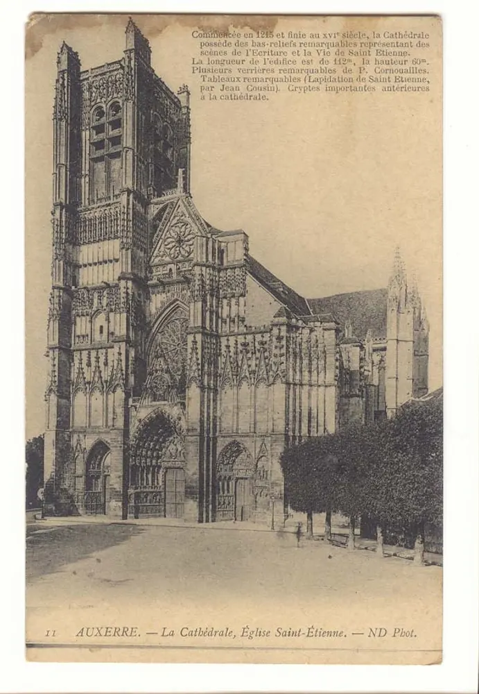 Auxerre — Die Kathedrale, Kirche Saint-Étienne — ND Pbot. - Vorderseite