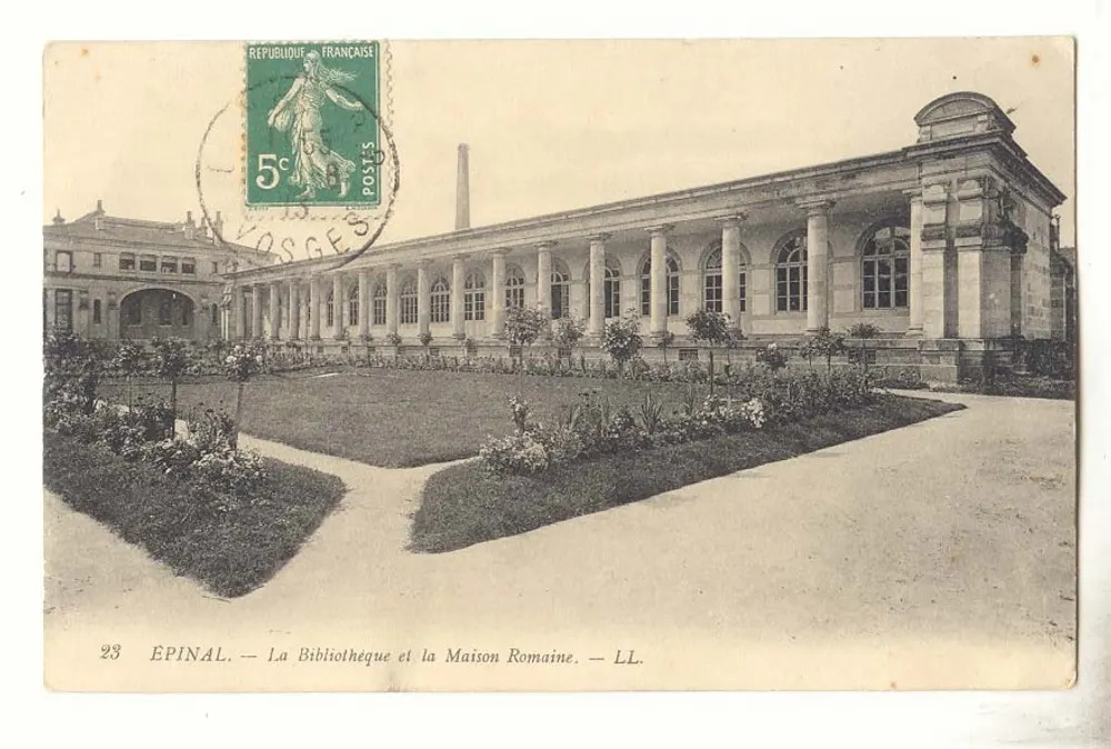 Épinal — A Biblioteca e a Casa Romana — LL. - Frente