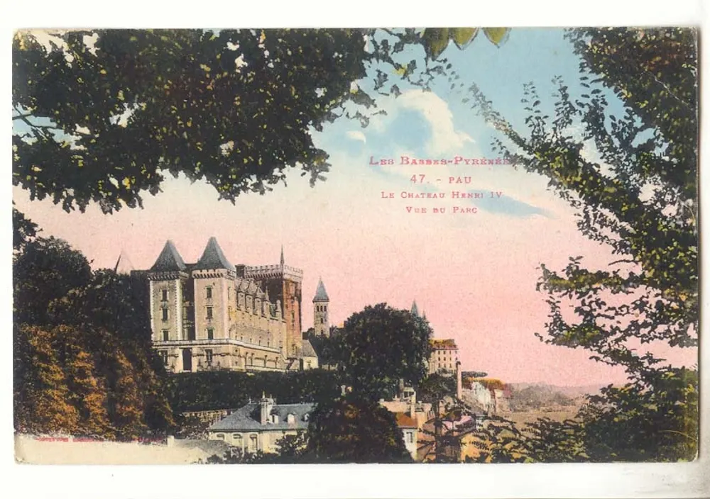 Les Basses-Pyrénées - Pau - Schloss Henri IV - Blick vom Park - Vorderseite