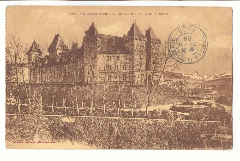 Pau - Schloss Henri IV und Pic du Midi d'Ossau — Phototype Labouche Frères, Toulouse - Vorderseite