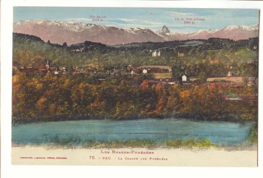 Les Basses-Pyrénées — A Cadeia dos Pirineus — editor L'Anouche Frères Toulouse - Frente