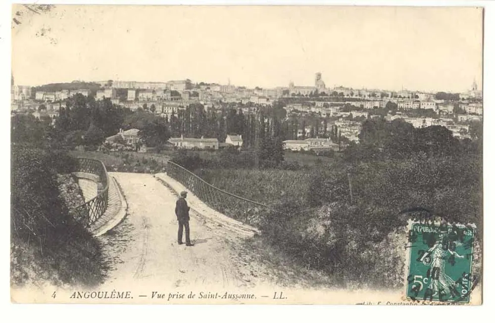 Angoulême — Ansicht von Saint-Aussonne — LL. — Lib. F. Constantin, n°4 - Vorderseite