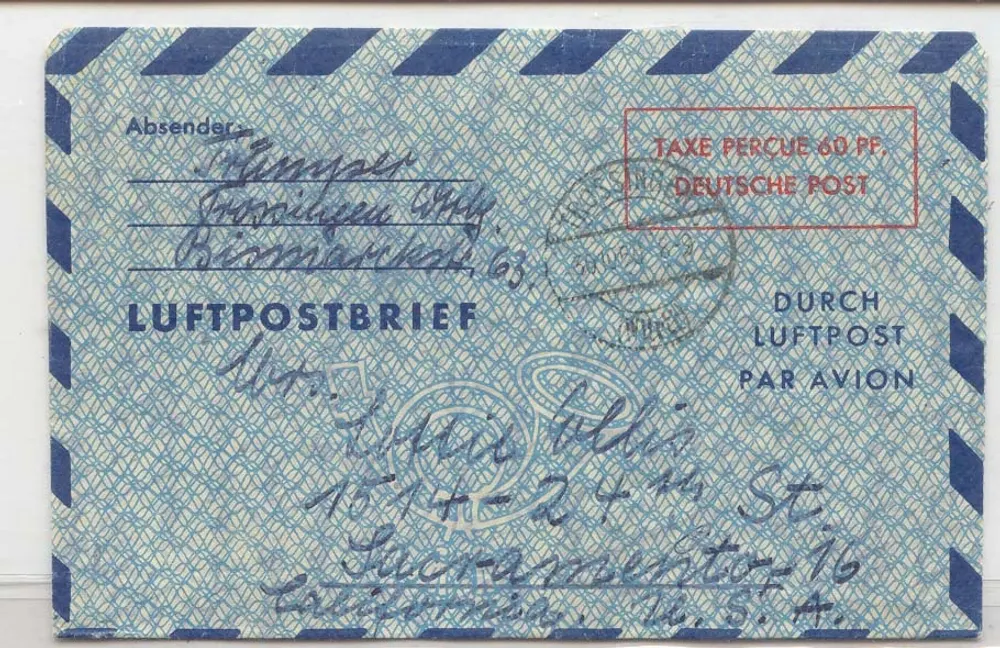 Deutschland AlS LF 4 Aerogramm Aerogramm genutzt 30 10 50 (postal stationary) - Vorderseite