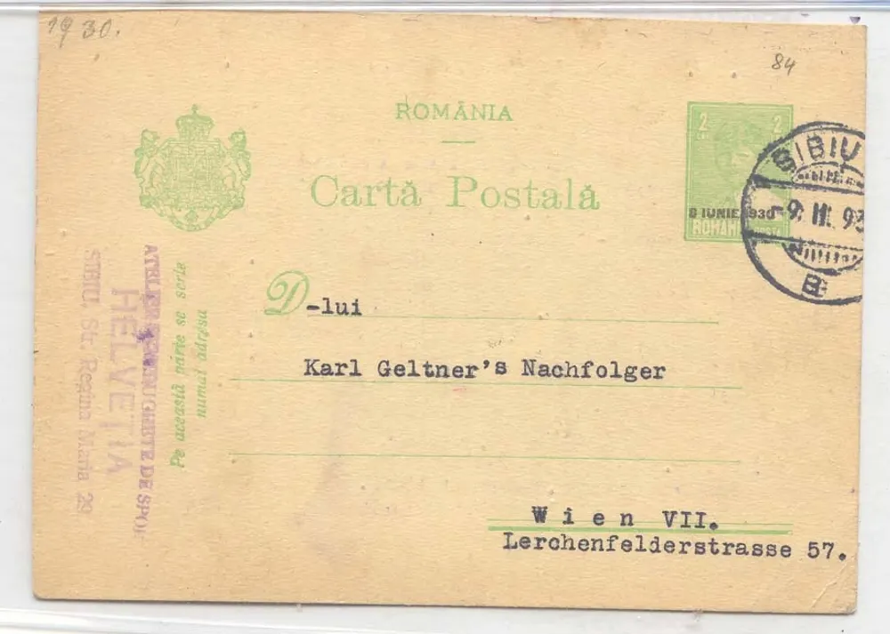 Rumänien 1930 P84 stationär entier postal (Roumanie) - Vorderseite