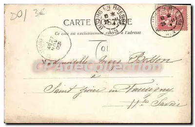 Bourg-en-Bresse — Brou e o Seminário — B. Ferrand, editor, em Bourg — Verso