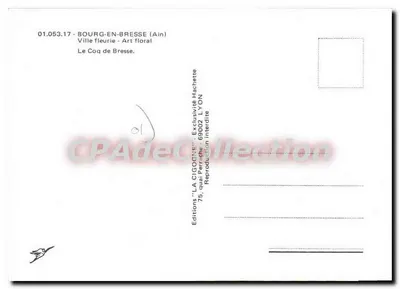 Bourg-en-Bresse — Galo de Bresse — Edições 'LA CIGOGNE' — Verso